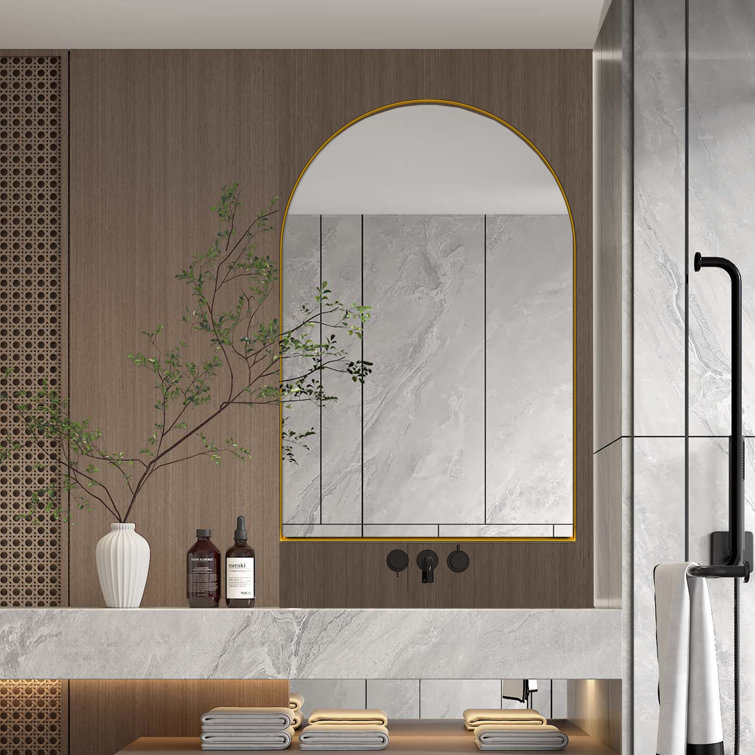 Ebern Designs Metal Framed Bathroom Medicine with Mirror and